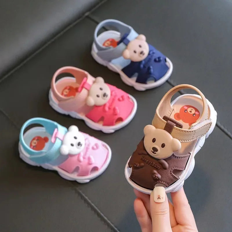 Unisex Baby Boy Girl Sandals 2023 Summer Beach Toddler Close Toed Shoes Newborn Infant First Walkers Breathable Sandals For Baby