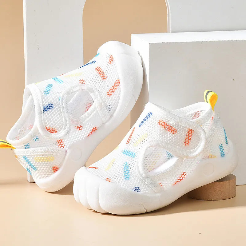 Summer Breathable Shoes Air Mesh Kids Sandal Baby Unisex Casual Shoes Anti-slip Soft Sole First Walkers Infant Lightweight Shoes